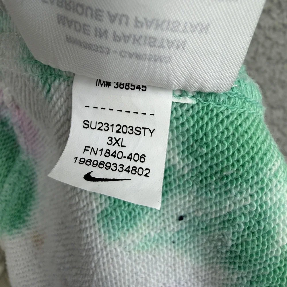 Nike Shorts Mens 3XL Multicolor Tie Dye Sweat‎ Sportswear Club Fleece Just Do It
